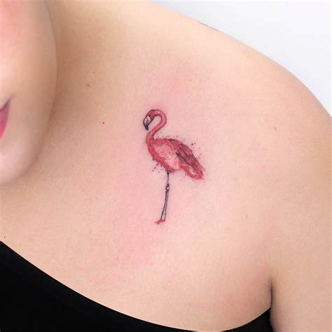 flamingo tattoo small|plastic flamingo tattoo.